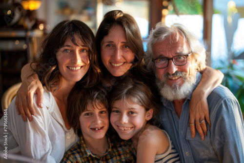 Warm family portrait showcasing generational happiness.