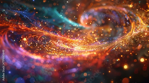 A colorful swirl of light and space.
