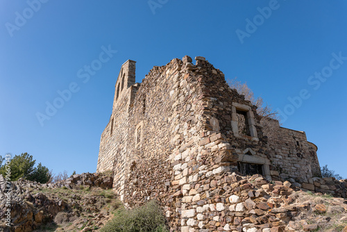 church in the mountains, Bellloch, France, ruins of the castle