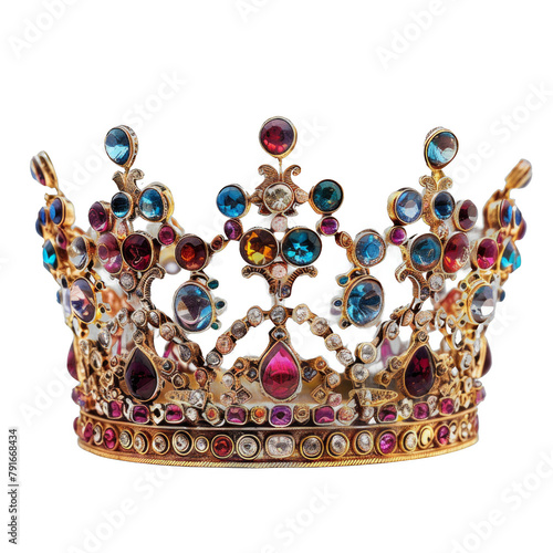 Queens crown isolated on transparent background