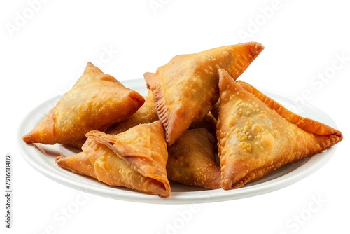 Authentic Samosas Displayed on a Serving Plate