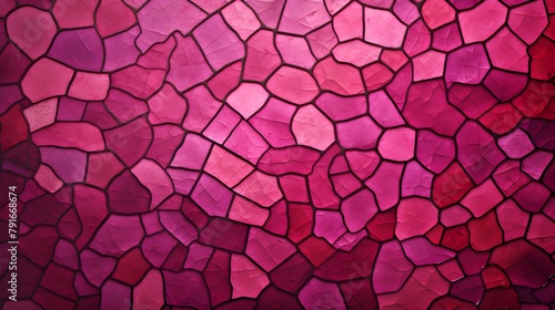 Top View of an abstract hot pink Glass Mosaic Texture. Artistic Background