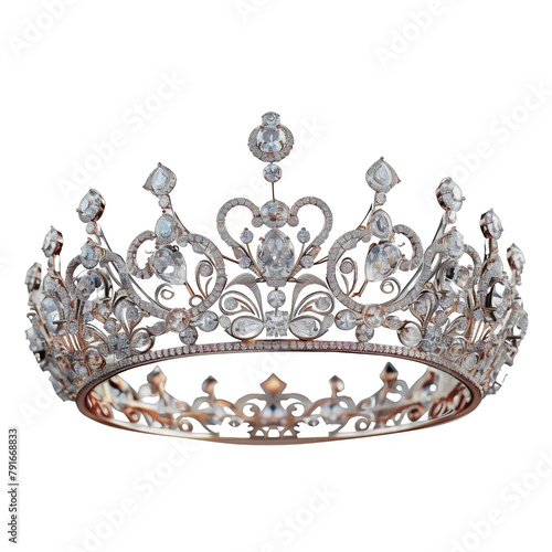 Queens crown isolated on transparent background