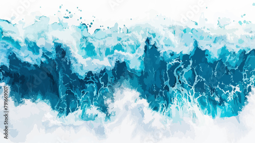 Meer Welle Wasserfarben Wasser Ozean Surfen Windig Wetter Vektor photo