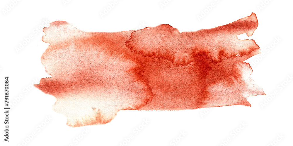 Pastel red watercolor stroke. Stain paint texture, banner background. Pastel red watercolor stroke. Stain paint texture, banner background.