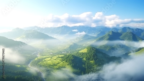 Aerial View of Beautiful Natural Scenery