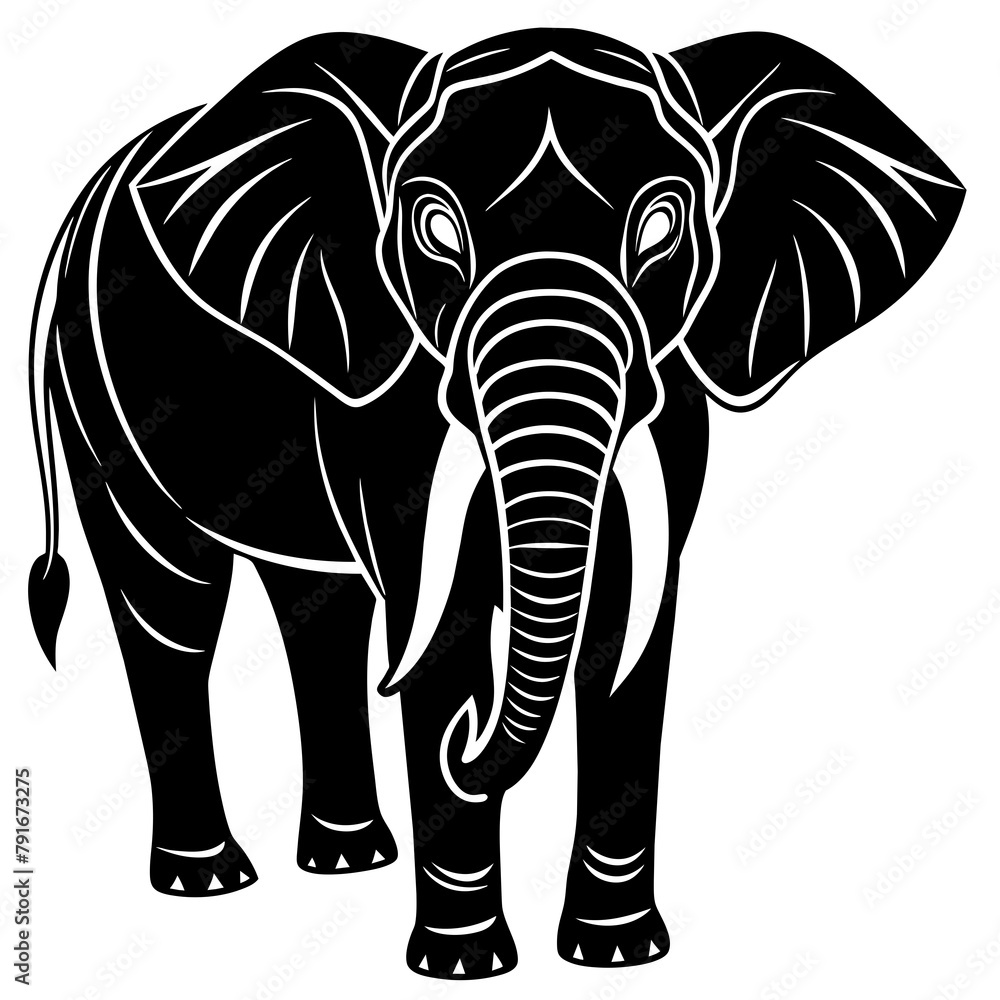 Elephent illustration vector art siilhouettte Elephent illustration vector art siilhouettte