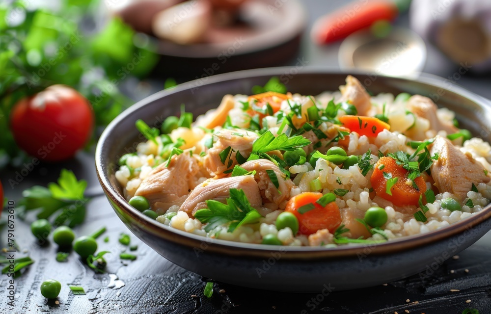 rice with vegetables and meat rice with vegetables and meat