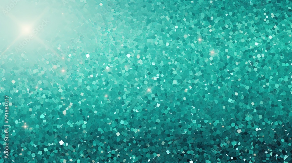 Aqua Blue Green Glitters Sparkles Shimmering Abstract Wallpaper Background Template Subtle Pattern Plain Solid Color Beautiful Gradient Illustration Theme Collection Copy Space 16:9	