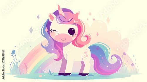 Pastel color unicorn