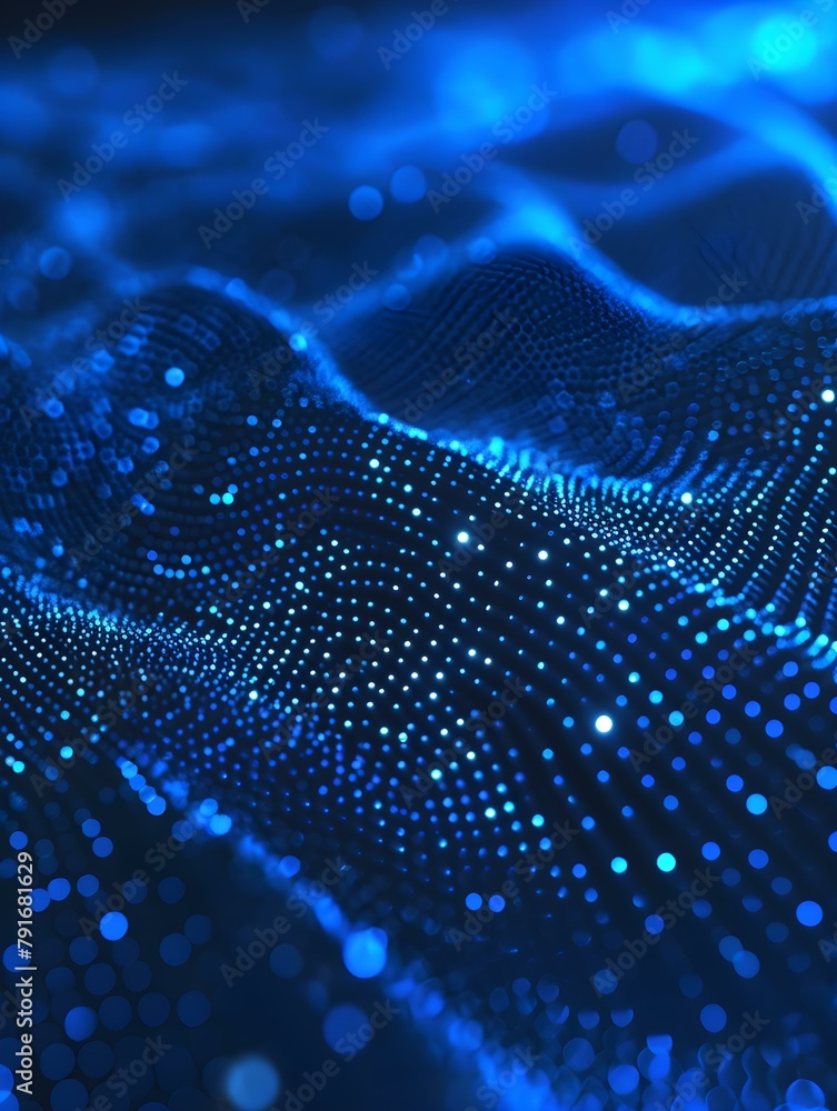 Blurred Data Science Wallpaper in blue Colors. Abstract Network of Dots and Lines Blurred Data Science Wallpaper in blue Colors. Abstract Network of Dots and Lines