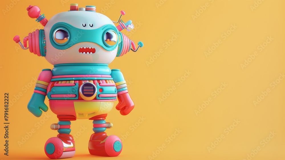 A cute and quirky figure in a colorful 3D style AI generated illustration A cute and quirky figure in a colorful 3D style AI generated illustration