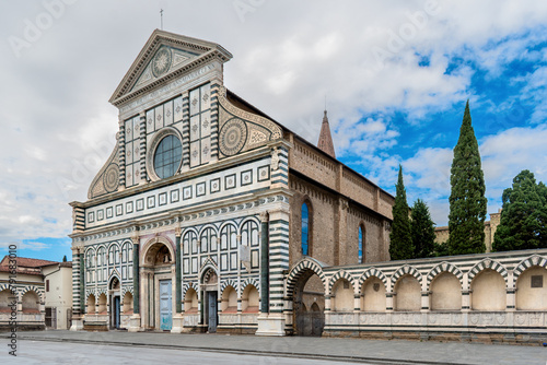 Church basilica of Santa Maria Novella in Florence, Italy photo
