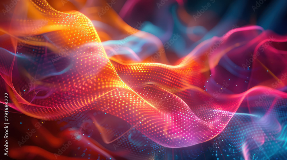 Fototapeta premium Colorful Abstract Background With Lines and Dots