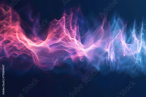 A colorful wave of light with pink and blue colors. Concept of movement and energy