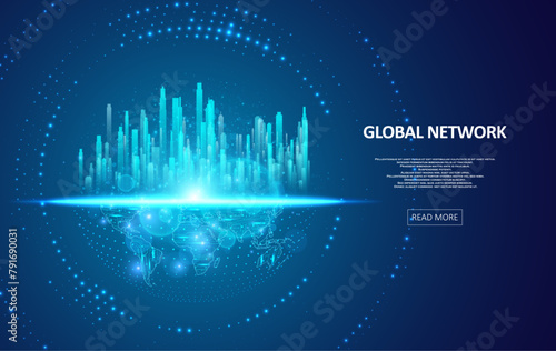 Abstract global technology background.