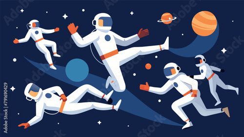 As part of their astronaut training candidates are put through a rigorous zerogravity martial arts course to test their adaptability and