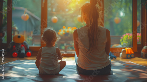 happy mother's day! Adorable sweet young mother with cute little son