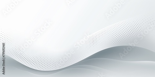 Gray and white vector halftone background with dots in wave shape, simple minimalistic design for web banner template presentation background