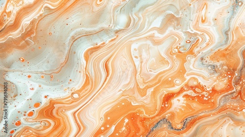 Step into a world of elegance and sophistication with this breathtaking abstract peach fuzz marbleized stone texture background