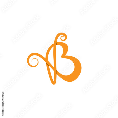 Abstract letter B logo template vector 
