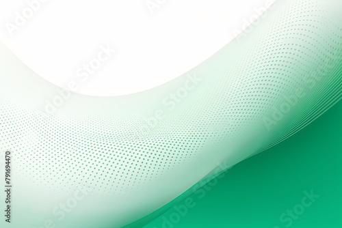 Green and white vector halftone background with dots in wave shape, simple minimalistic design for web banner template presentation background