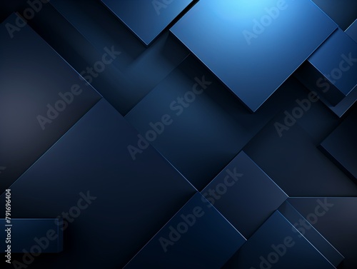 Indigo background with geometric shapes and shadows, creating an abstract modern design for corporate or technology-inspired designs