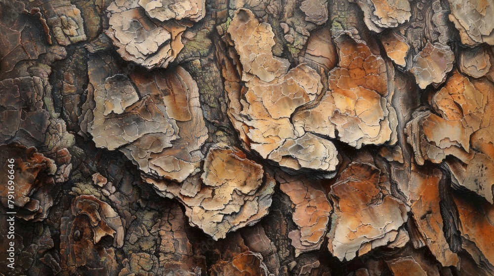 Obraz premium Tree trunk with abundant bark