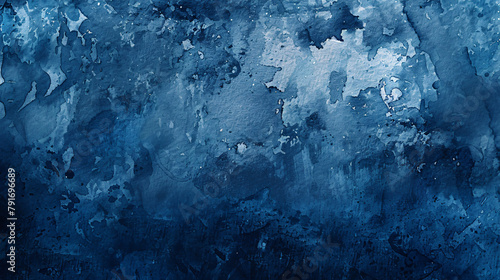 Abstract watercolor paint background dark blue color  © Hassan