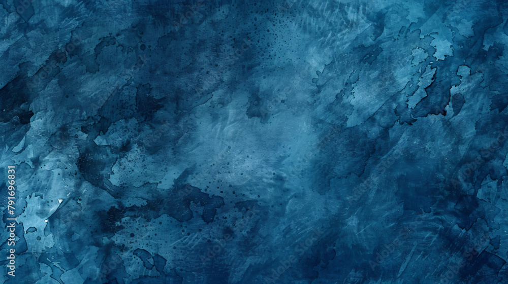 Abstract watercolor paint background dark blue color 