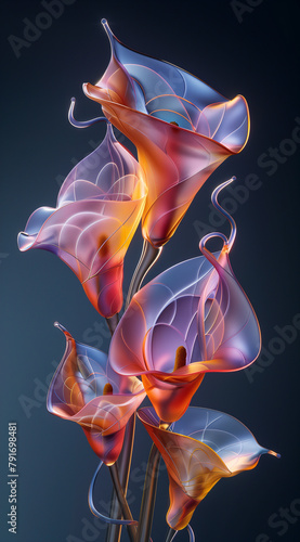 Iridescent Calla Lily on Ethereal Backdrop