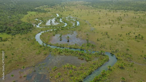 Wetland Landscape in Brazil. Aerial View