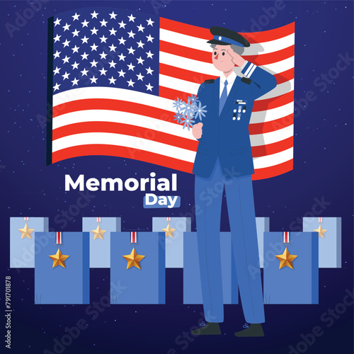 Memorial Day. Usa memorial day
 celebration. American national holiday.
 Memorial Day Background Text Design.
 Honouring. Remember
and Honor Poster. Happy Memorial Day
 background.