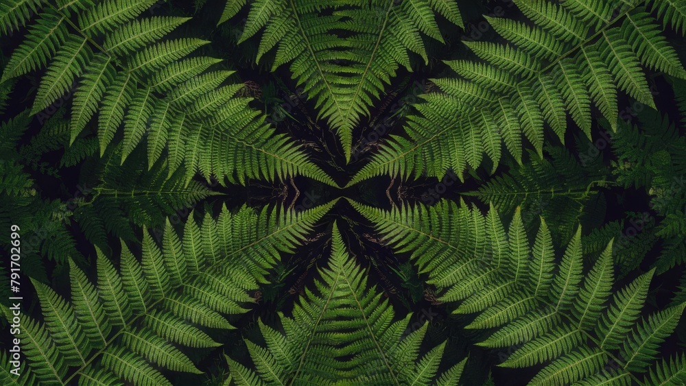  fern pattern , the lush foliage of these ancient plants.