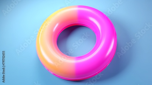 Colorful Swim Inflatable Ring or Rubber Ring in Water