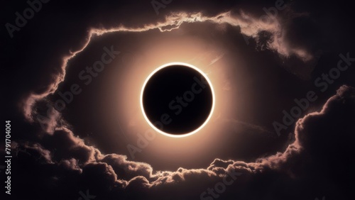 a solar eclipse. the dramatic moment when the moon passes between the sun and Earth, casting a shadow upon the planet and temporarily obscuring the sun's light