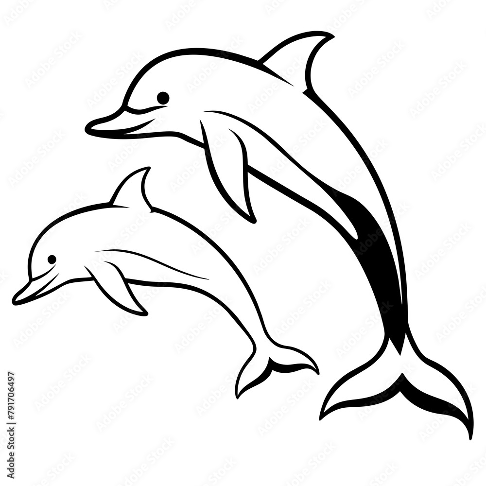 dolphin isolated on white vector dolphin isolated on white vector