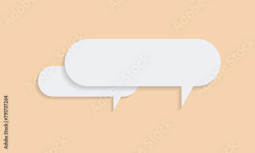 Speech bubbles isolated on a beige background