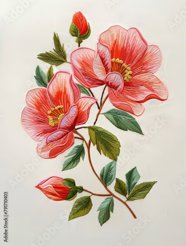 flower thread embroidery 