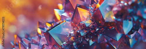 Abstract colourful crystals, Magic background	
 photo