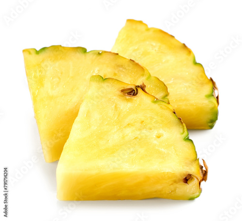 fresh juicy pineapple pieces