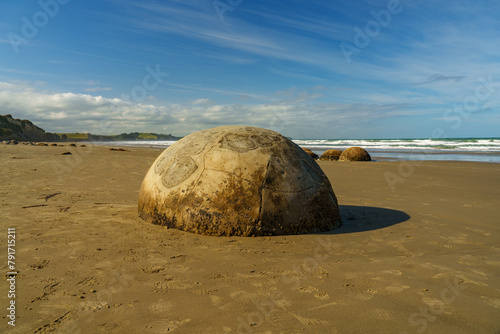 Moeraki Boulders Beach in New Zealand