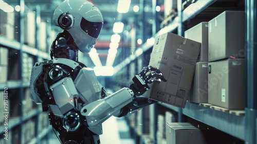 Automated Robot Sorting Packages in a Warehouse