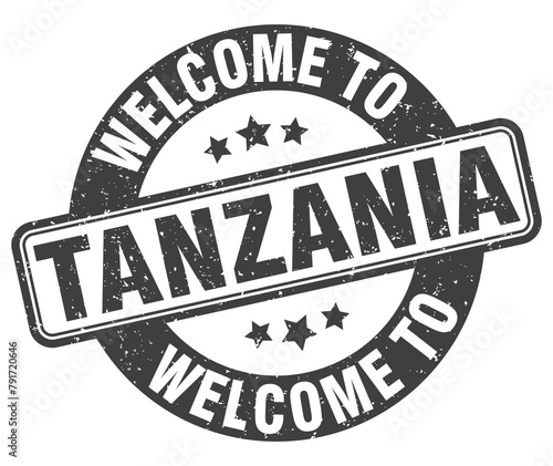 Welcome to Tanzania stamp. Tanzania round sign