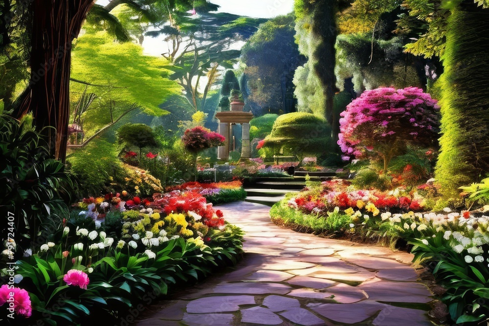 Garden Landscape The backdrop of the scene Garden Landscape The backdrop of the scene