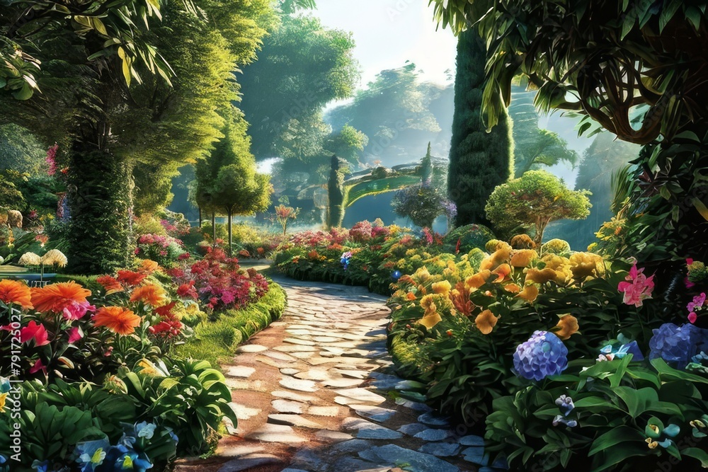 Garden Landscape The backdrop of the scene Garden Landscape The backdrop of the scene