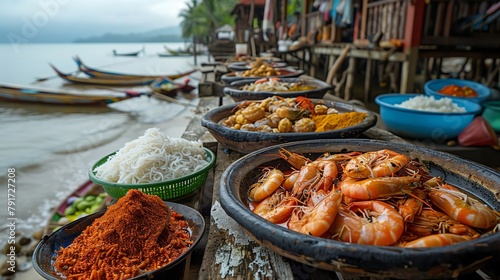 Spice route flavors sampled in a traditional fishing village, where centuriesold trading routes brought spices that transformed local cuisine photo