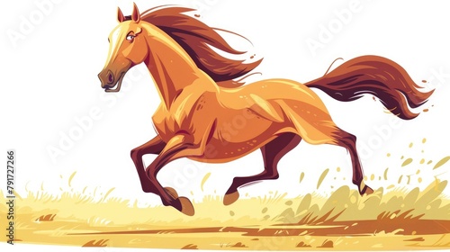 Engaging cartoon illustration of a playful horse