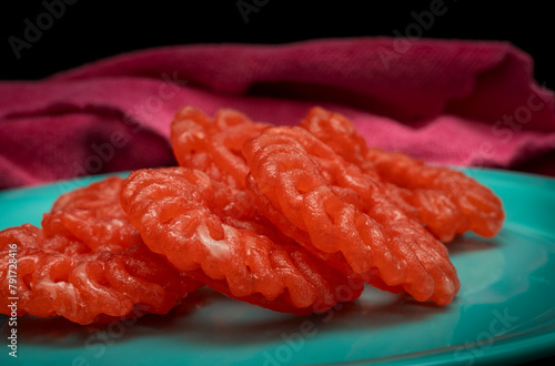 Indian Special Sweet Snack Orange Color Jalebi