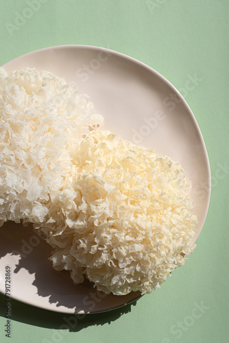 Wallpaper Mural Tremella mushrooms or  white coral fungus or snow ear, are edible mushrooms  have a   anti-inflammatory and antioxidant properties: for salads, soups, biological additive in Asia, Korea, China, Russia Torontodigital.ca